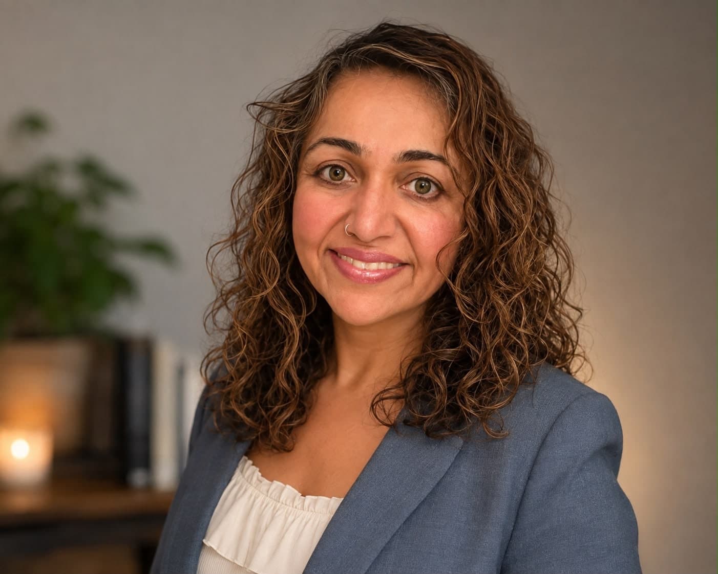 Portrait of Nimi Chauhan, founder of Pen and Peace.